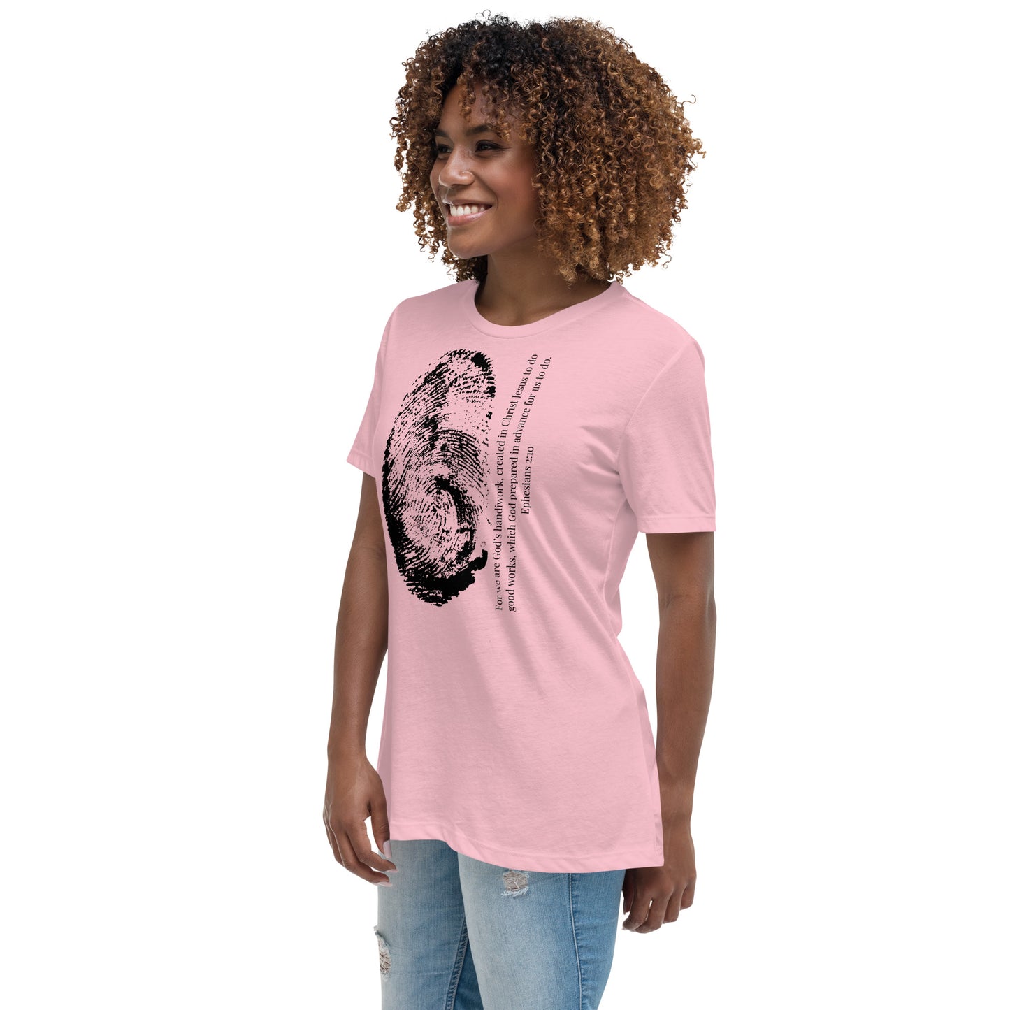Fearfully And Wonderfully Made Women's Relaxed T-Shirt W/Black Print