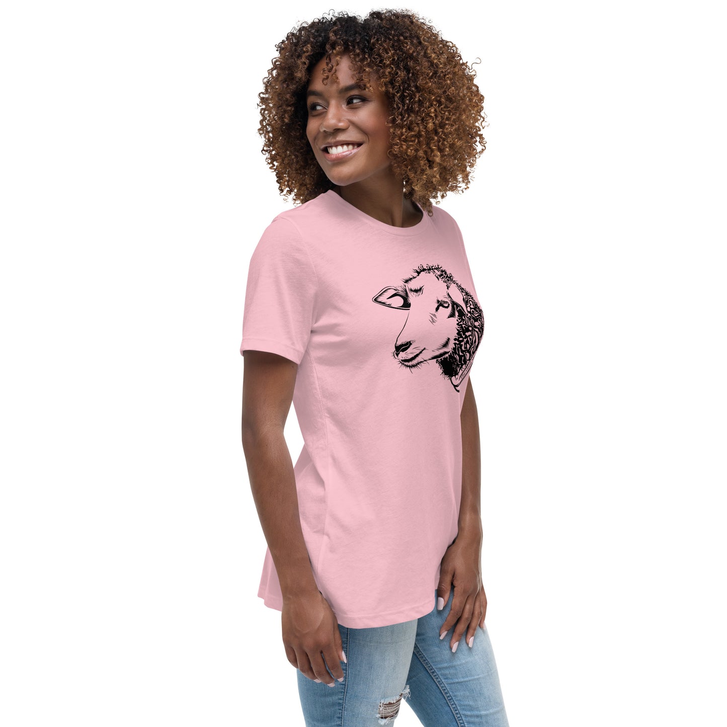 The Good Shepherd Women's Relaxed T-Shirt W/Black Print