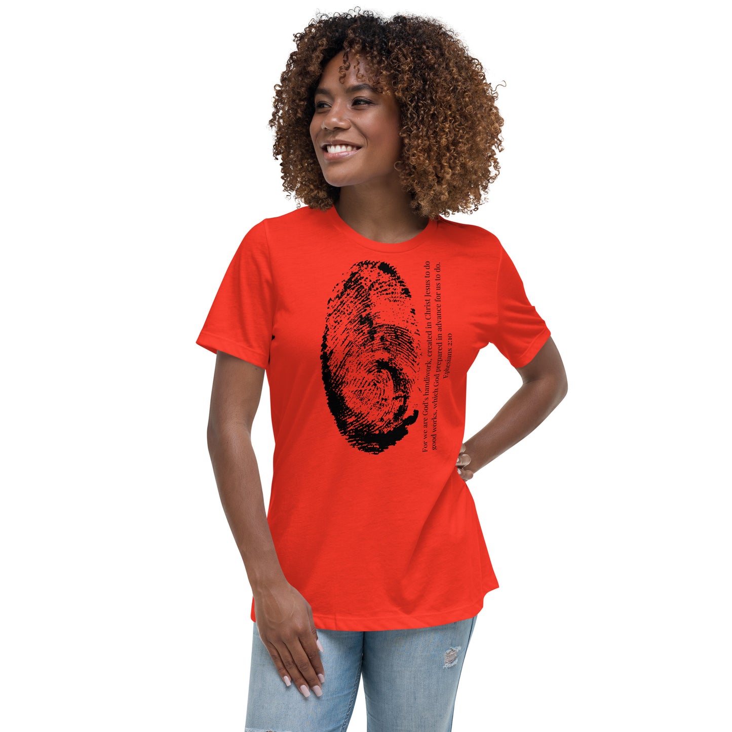 Fearfully And Wonderfully Made Women's Relaxed T-Shirt W/Black Print