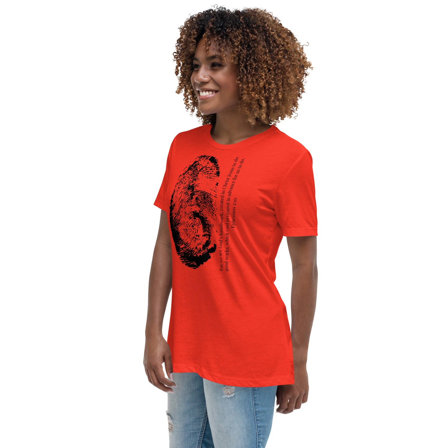Fearfully And Wonderfully Made Women's Relaxed T-Shirt W/Black Print