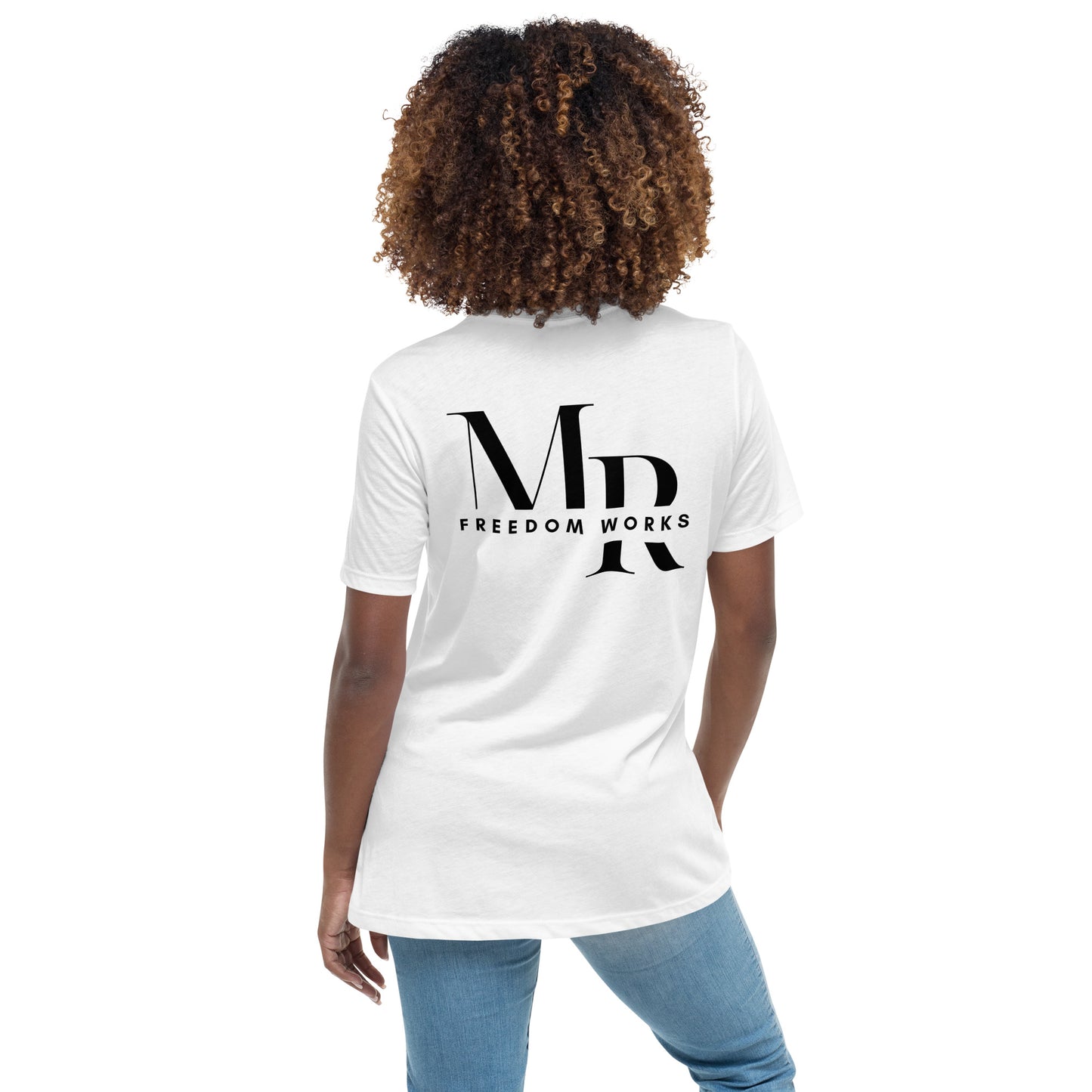 Heart Beats In Time Women's Relaxed T-Shirt W/Black Print