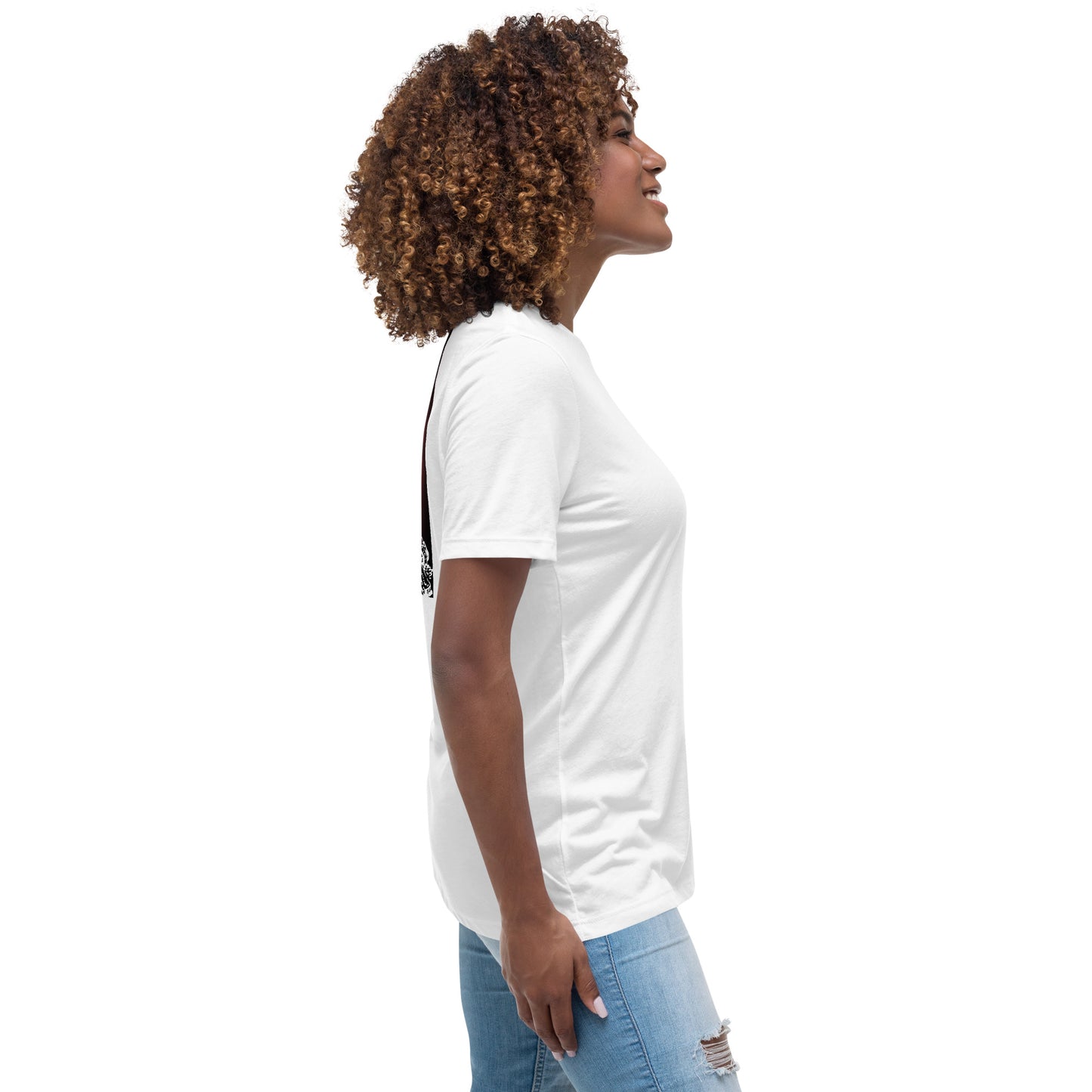 Jesus Died For You Women's Relaxed T-Shirt W/Black Print