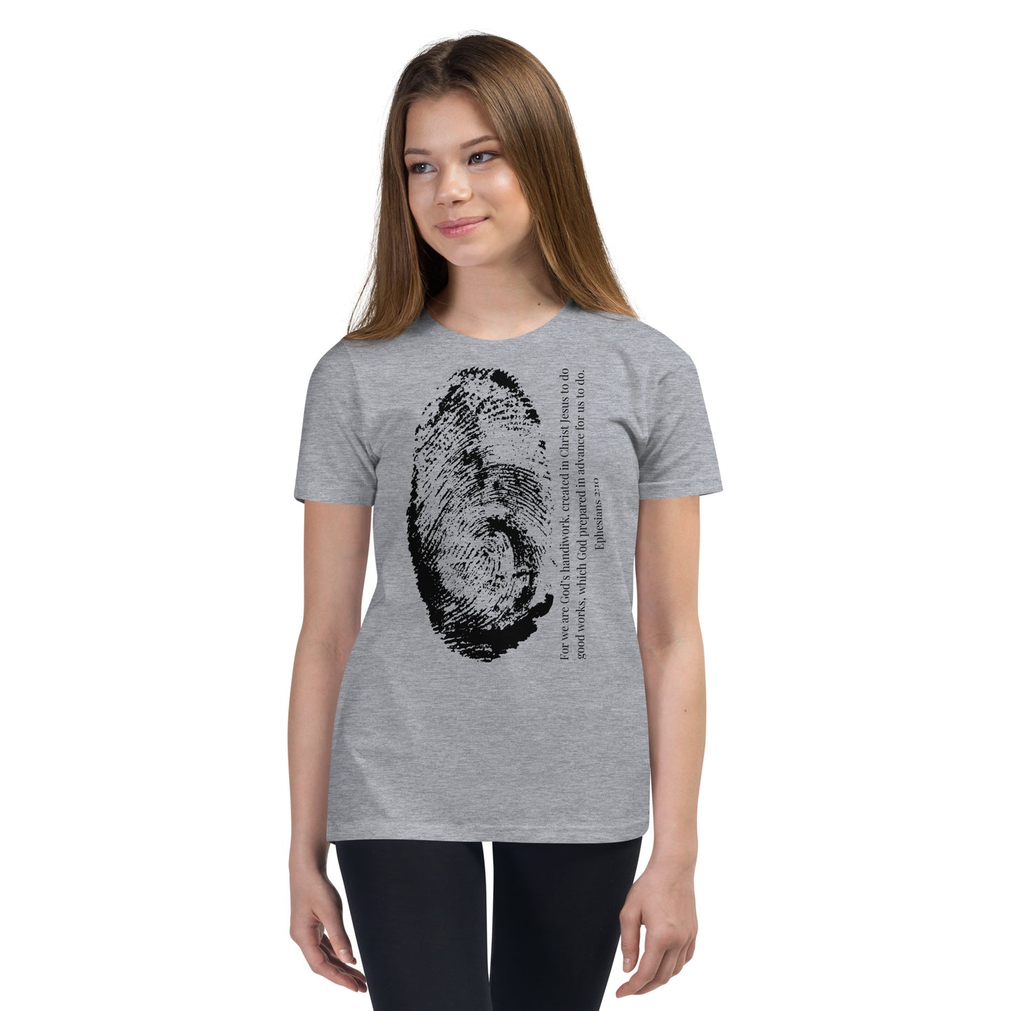 Fearfully And Wonderfully Made Youth Short Sleeve T-Shirt W/Black Print