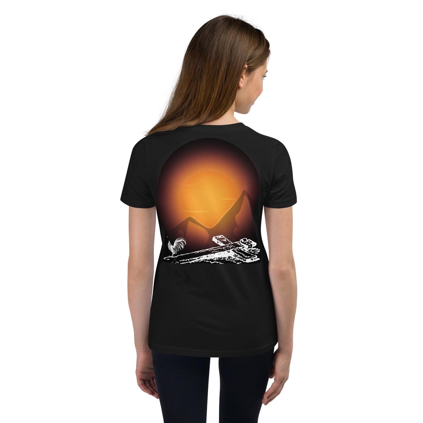 Jesus Died For You Youth Short Sleeve T-Shirt W/White Print
