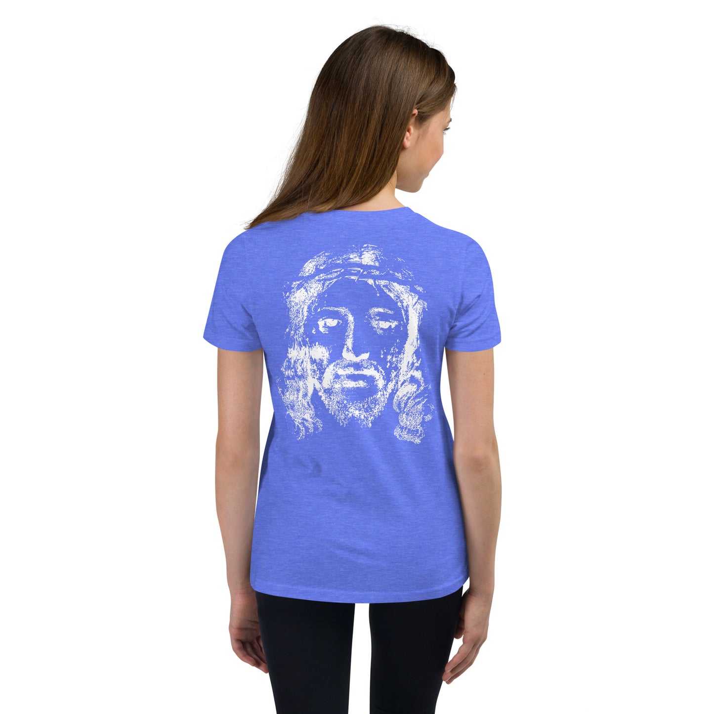 He's Got My Back Youth Short Sleeve T-Shirt W/White Print
