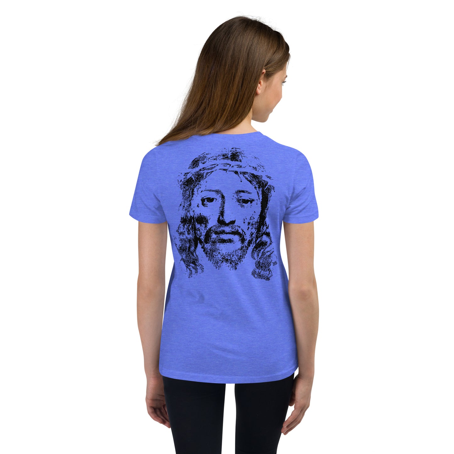 He's Got My Back Youth Short Sleeve T-Shirt W/Black Print