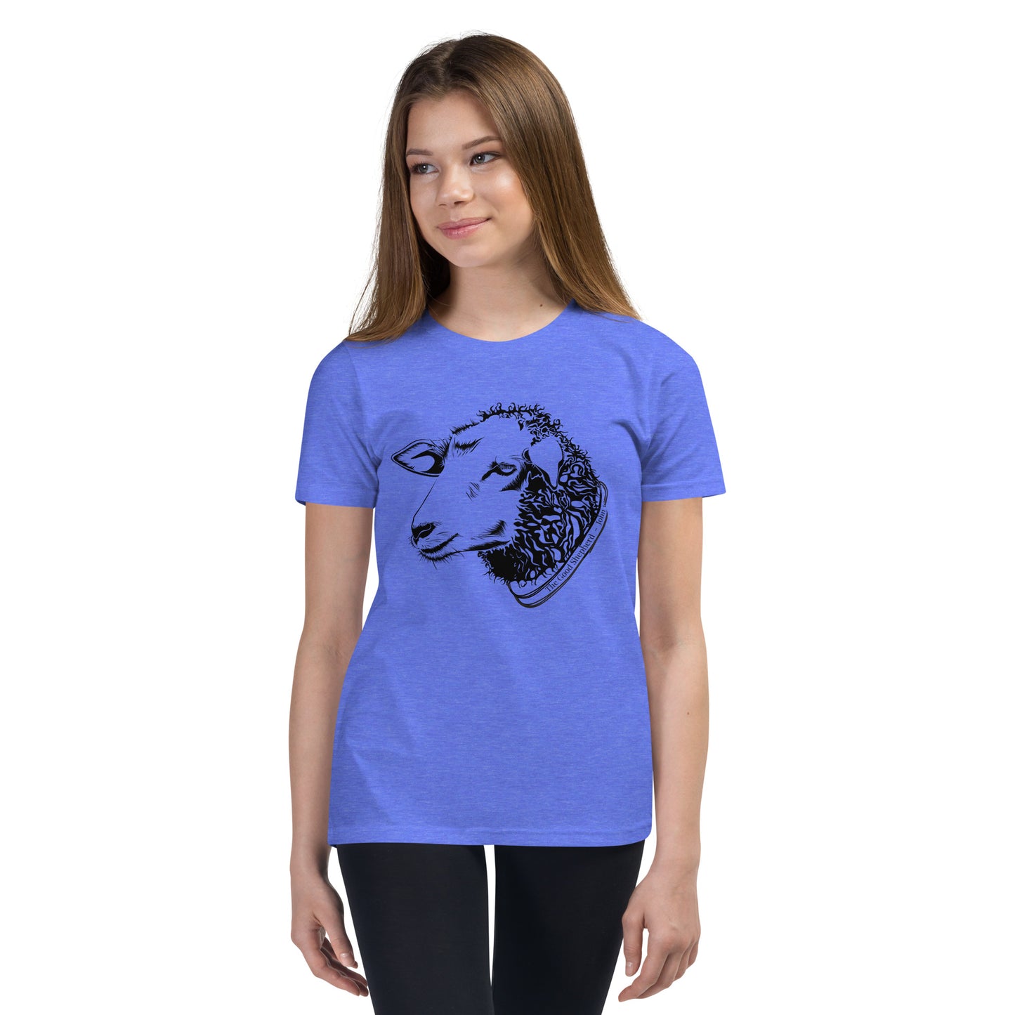 The Good Shepherd Youth Short Sleeve T-Shirt W/Black Print