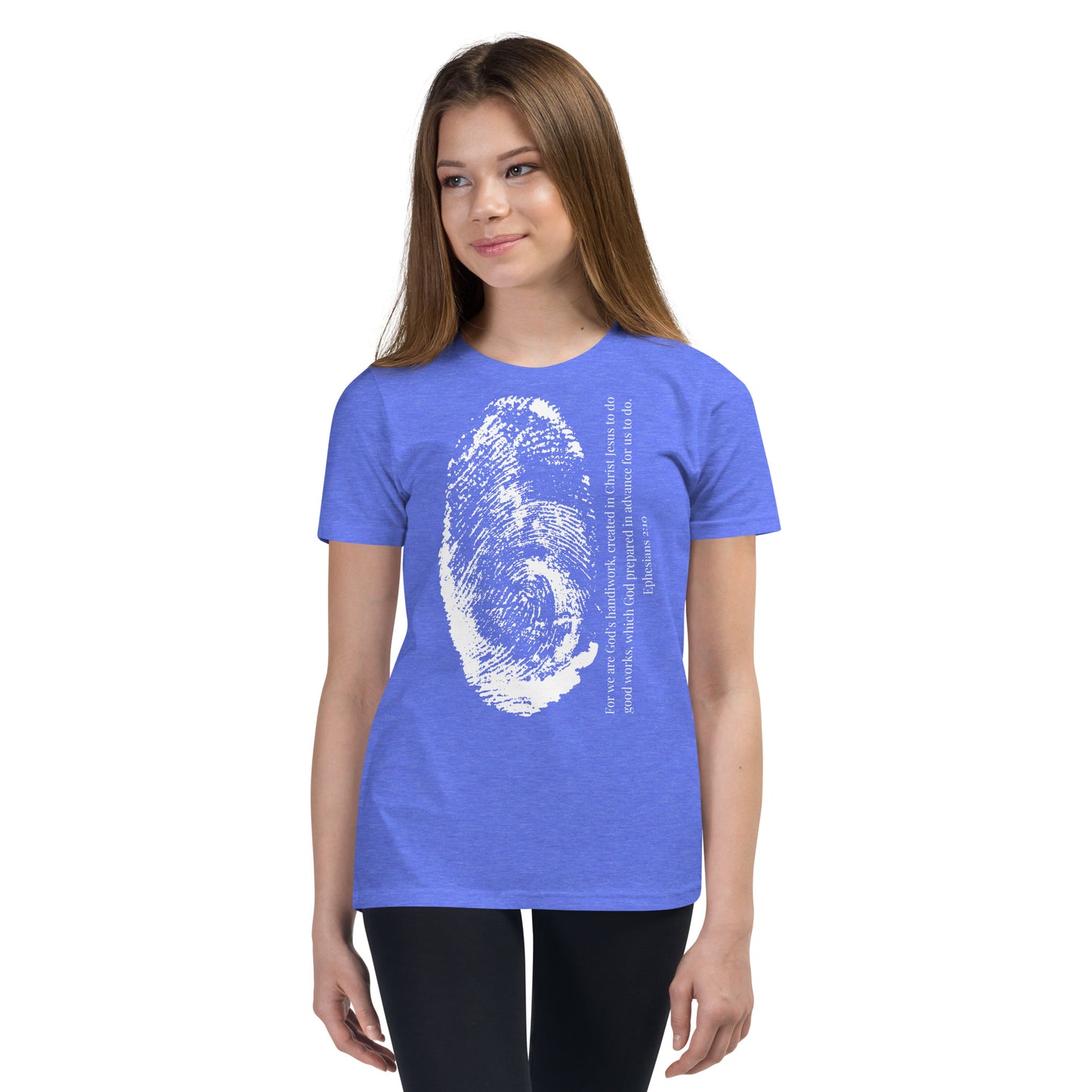 Fearfully And Wonderfully Made Youth Short Sleeve T-Shirt W/White Print