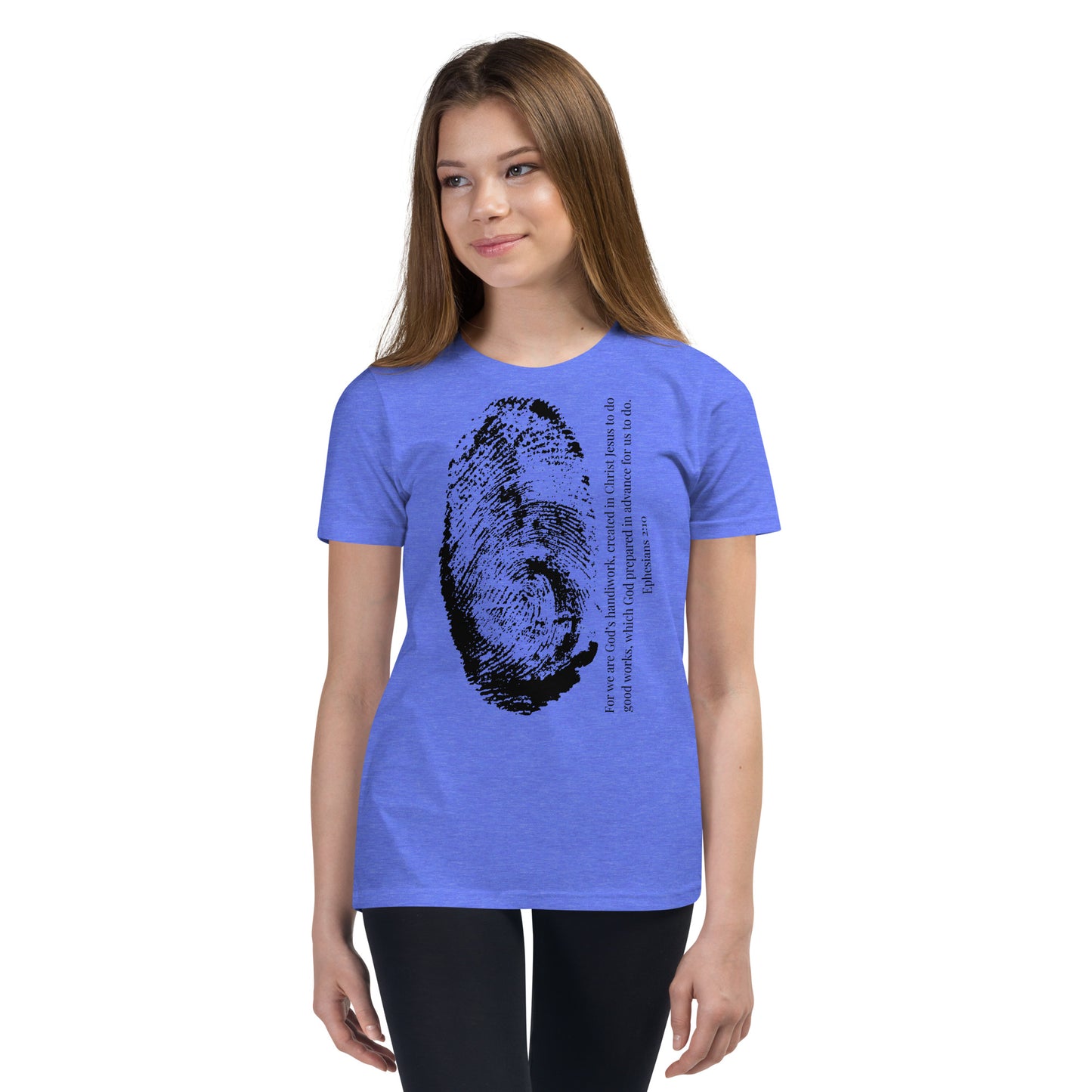 Fearfully And Wonderfully Made Youth Short Sleeve T-Shirt W/Black Print