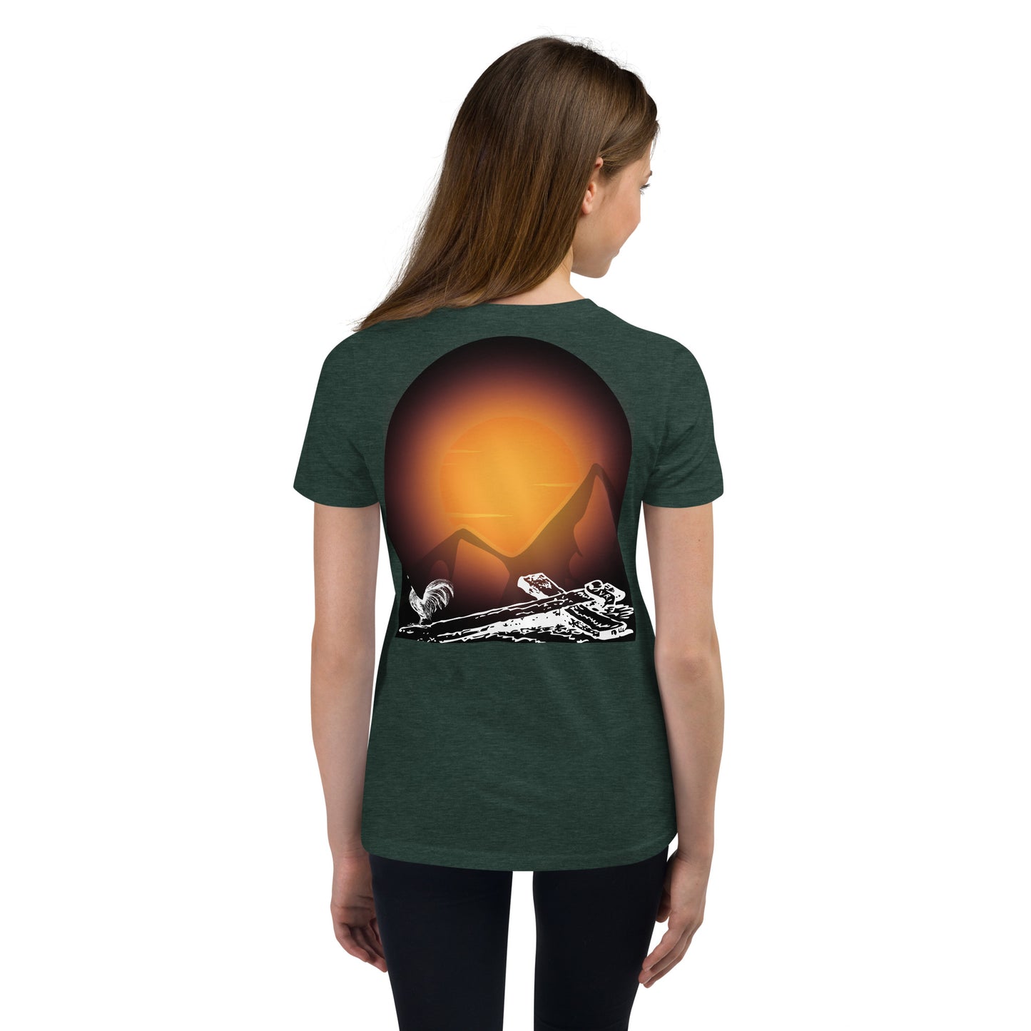 Jesus Died For You Youth Short Sleeve T-Shirt W/White Print