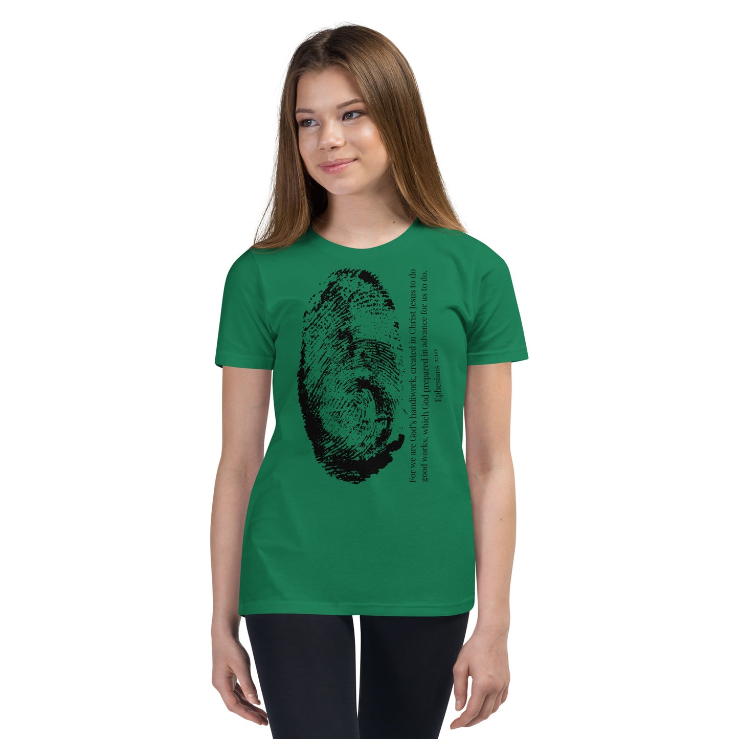 Fearfully And Wonderfully Made Youth Short Sleeve T-Shirt W/Black Print
