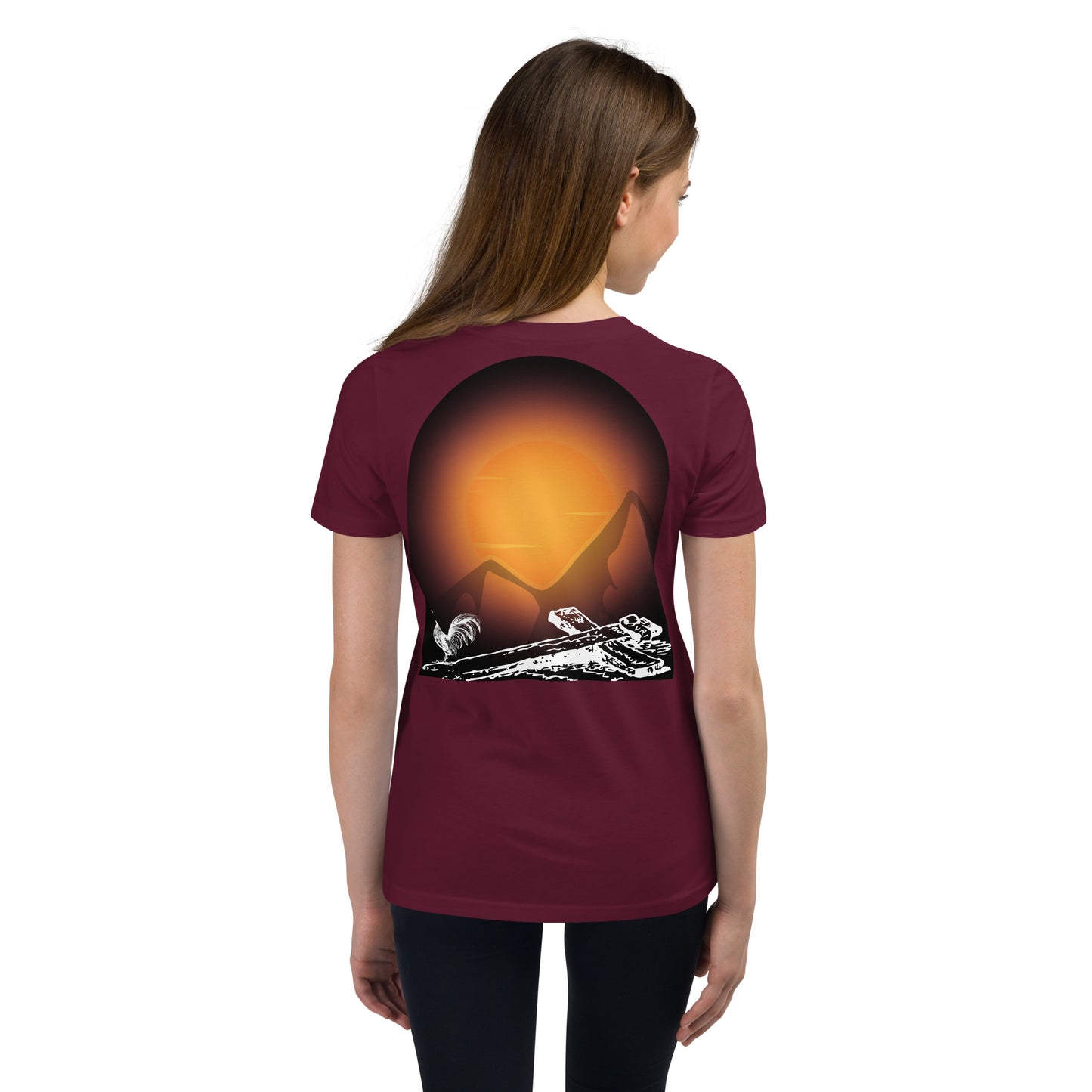Jesus Died For You Youth Short Sleeve T-Shirt W/White Print