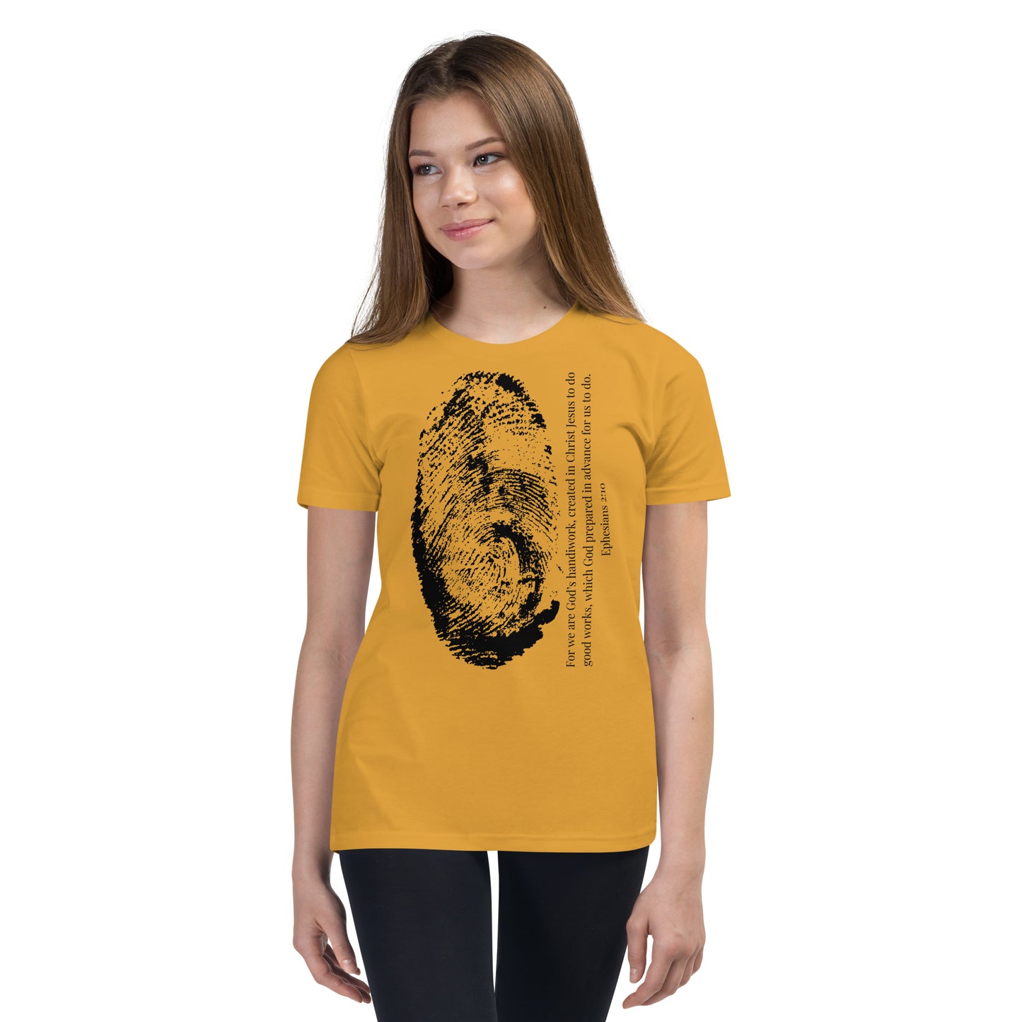 Fearfully And Wonderfully Made Youth Short Sleeve T-Shirt W/Black Print