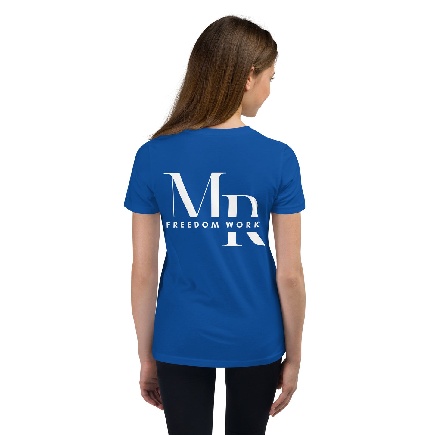 Heart Beats In Time Youth Short Sleeve T-Shirt W/White Print