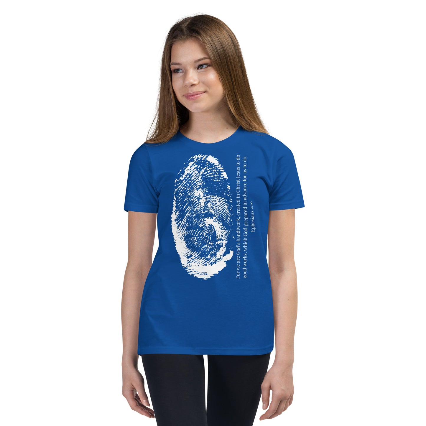 Fearfully And Wonderfully Made Youth Short Sleeve T-Shirt W/White Print